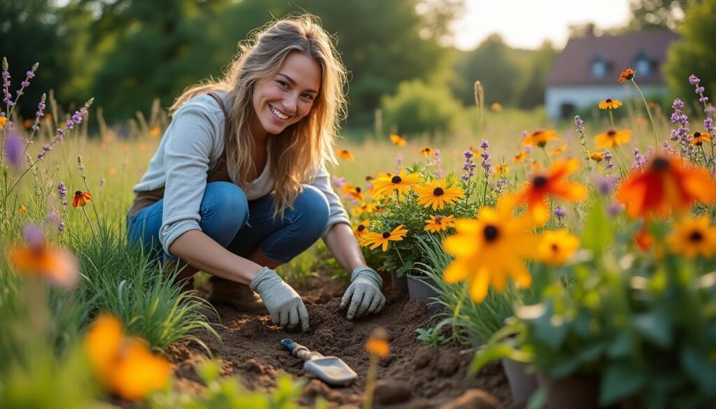 Comment réussir la plantation de fleurs vivaces dans un massif de pelouse ?