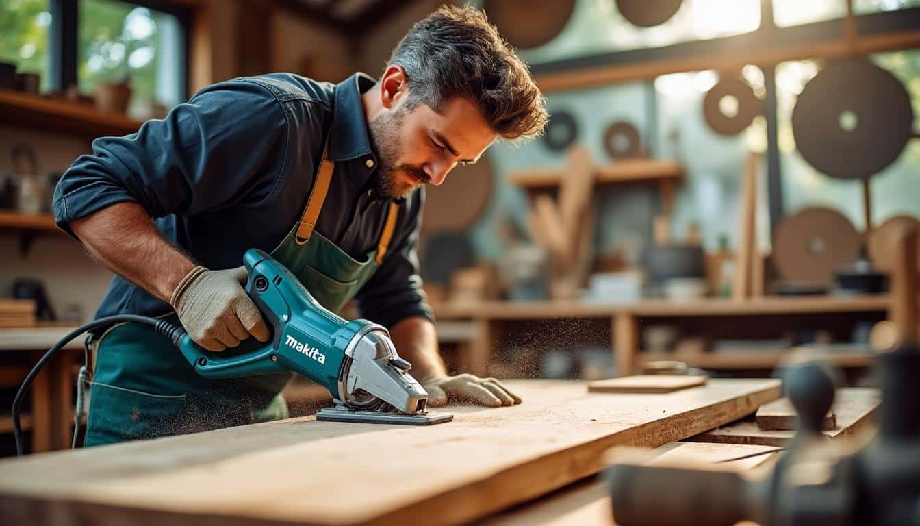 Illustration: Pourquoi choisir la scie radiale de la marque Makita pour vos découpes précises ?