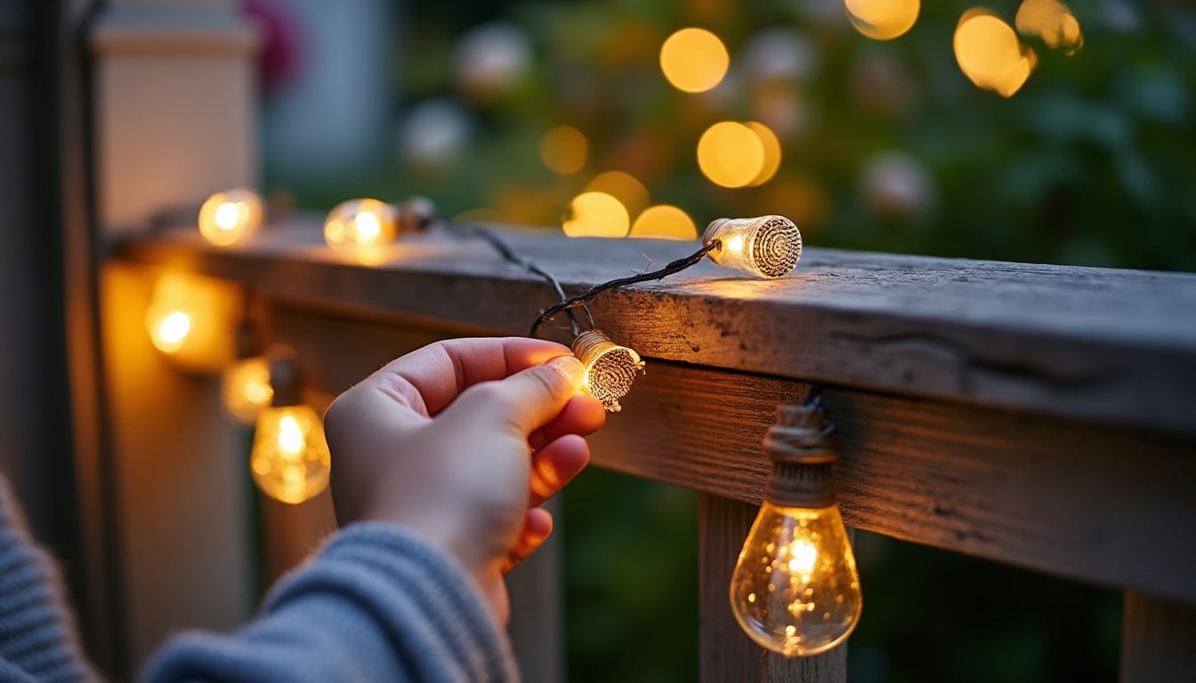 Fixer une guirlande extérieure sans percer : astuces efficaces